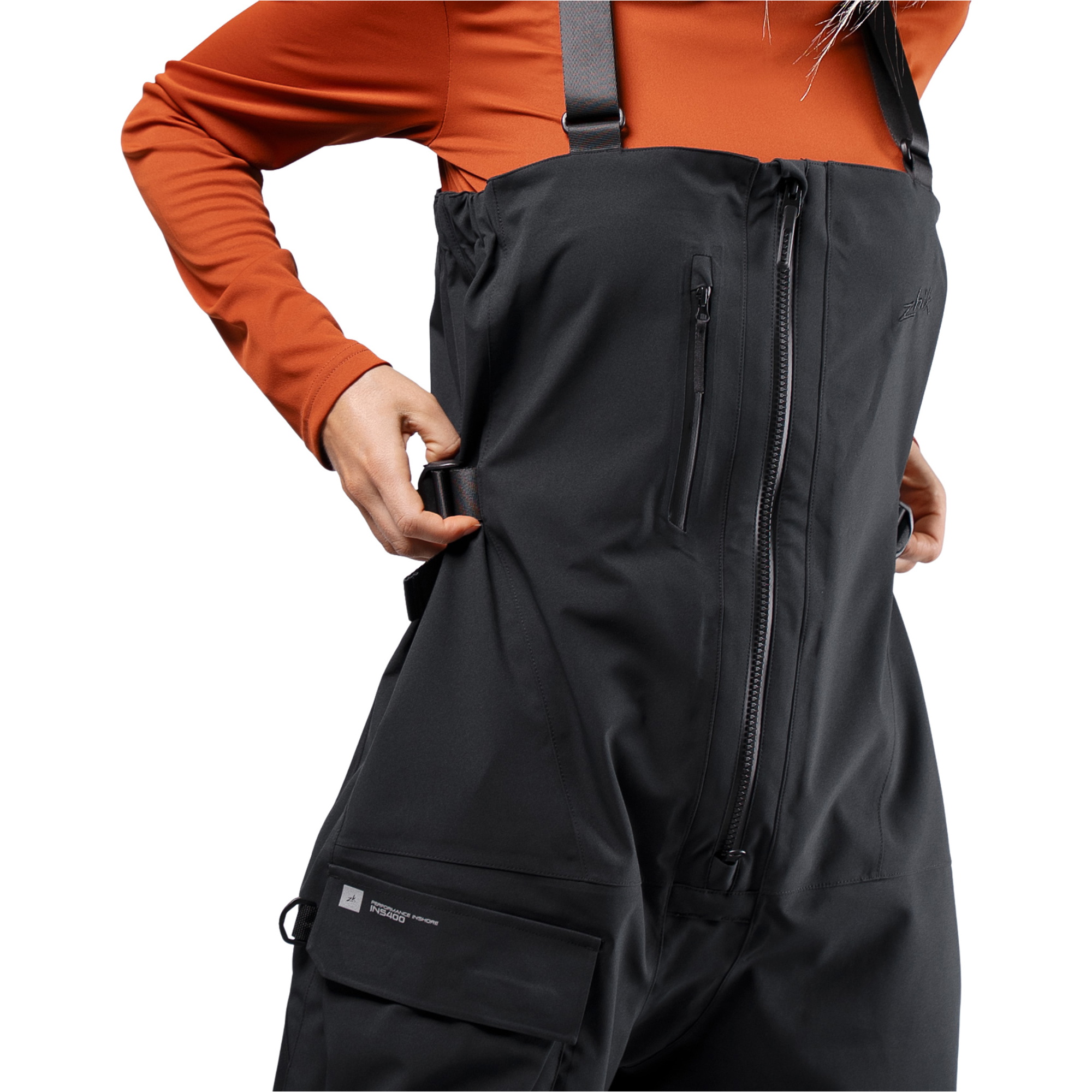 2026 Zhik INS400 Sailing Salopettes SAL-0400-U-BLK - Black